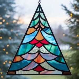 Stained Glass Project, Christmas Tree Idea, Stained Glass Christmas Tree, Stained Glass Mosaic Art, Christmas Tree Drawing, Glass Mosaics, Glass Mosaic Art, Stained Glass Christmas, Stained Glass Diy