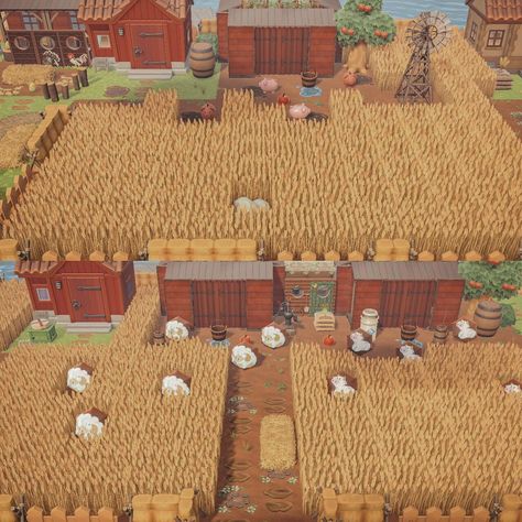 Acnh Wheat Field, Cozy Gamer, Acnh Inspo, Wheat Field, Wheat Fields, Aesthetic Cute, Wide Angle, Content Creator, Animal Crossing