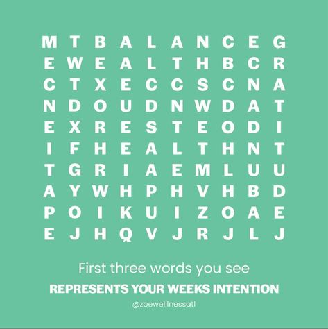 Which words did you see first? Word Find, Three Words, Describe Yourself, One Word, Word Search