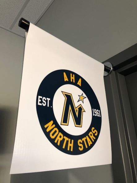 Hockey Team Locker Room Sign | Locker Room Banner | Locker Room Flag with Magnet Pole | Travel Team Sign | Hockey Banner | Tournament Banner Team Locker Room, Room Banner, Room Flags, Locker Signs, Pole Banners, Team Schedule, Travel Team, How To Make Banners, Door Frames