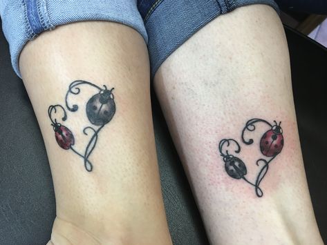 Mom And Daughter Ladybug Tattoos, Skin Doodles, Ladybug Tattoos, Miscellaneous Tattoos, Easy Tattoos To Draw, Easy Tattoos, Lady Bug Tattoo, Mother Daughter Tattoos, Mom And Daughter