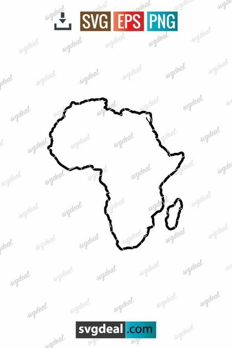 Africa Outline Svg Africa Svg Free, Africa Outline, Svg Free Files, Ballet Dancers, Free Svg, Digital Artwork, Cricut, Clip Art