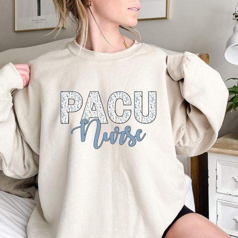 Pacu Nurse, Pacu Nursing, College Letters, Teachers Thanksgiving, Design University, Fall Crewneck, Thankful Shirt, Letter Sweatshirt, Nurse Sweatshirt