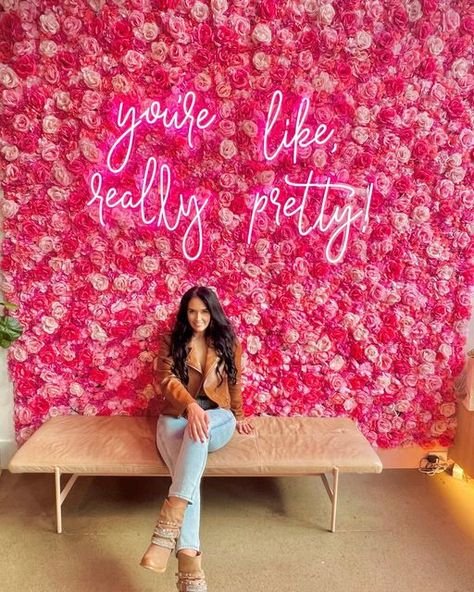 Christine on Instagram: "So, you agree?🤭😉 🌺🌸🌺🌸 • • • • #onwednesdayswepostpink #kittenish #nashville #nashvillestyle #southerngirl #bluejeanbaby #girlstrip #catchflightsnotfeelings" You're Like Really Pretty, Just A Reminder, Neon Sign, Nashville, Neon, Wall Decor, Wall, On Instagram, Instagram