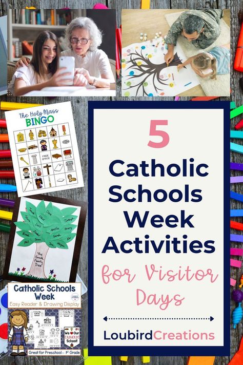 Catholic Schools Week Activities, School Family Activities, Catholic Schools Week, Alphabet Crafts Preschool, Catholic Education, Education Week, Students Day, School Week, Teacher Toolbox