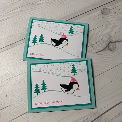 Penguin Christmas Cards, Tool Tips, Stampin Up Christmas Cards, The Penguin, Stampin Up Christmas, Christmas Penguin, Christmas Cards To Make, Punch Cards, Stamping Up Cards