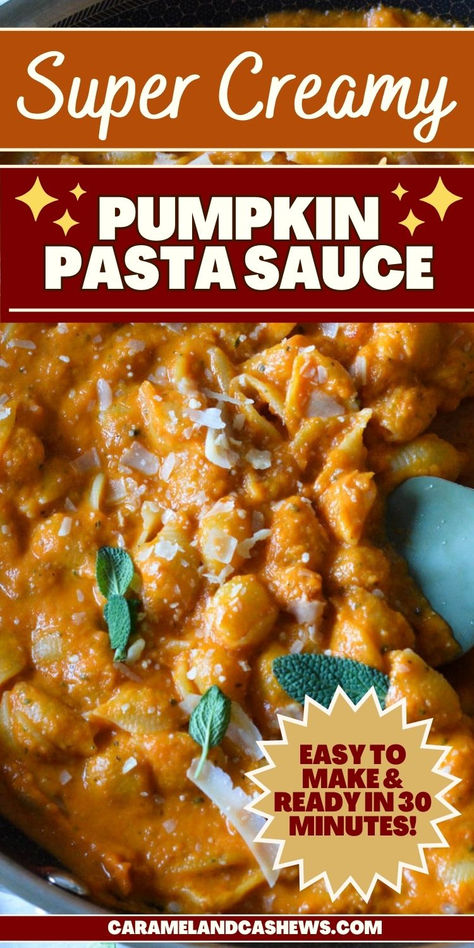 pumpkin pasta in a skillet Carrot Pasta Sauce, Creamy Pumpkin Pasta, Carrot Pasta, Pumpkin Pasta Sauce, Savory Pumpkin, Easy Pasta Sauce, Savory Pumpkin Recipes, Pumpkin Pasta, Parmesan Pasta