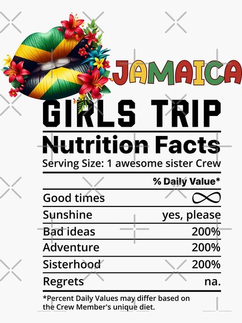 "Jamaica Girls Trip 2024 Tropical Adventure and Friendship" Sticker for Sale by Nzgiftsandmore | Redbubble Jamaica Girls Trip, Jamaica Girls, Jamaica Trip, Tropical Adventure, Jamaica Travel, Tropical Getaways, Crew Members, Travel Cup, Girls Trip