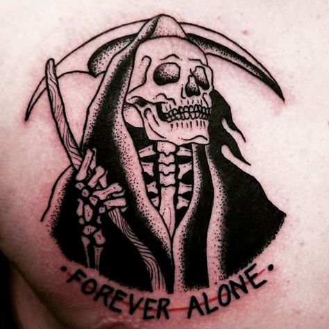 Grim Reaper Heart Tattoo, American Traditional Tattoos Grim Reaper, Grim Reaper Tattoos For Men, Small Reaper Tattoo, Girly Grim Reaper Tattoo, Grim Repear Tattoo, Dont Fear The Reaper Tattoo, Cute Grim Reaper Tattoo, Grim Reaper Tattoo Simple