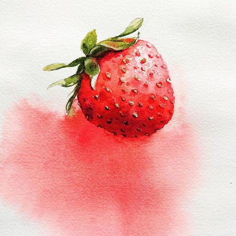 Nimesha Thanthrimudali on Instagram: “#watercolorpainting #watercolor #watercolour  #watercolorstilllife #watercolorstrawberry #stilllife #watercolorfruits #strawberry…” Strawberry Painting, Strawberry Watercolor, Strawberry Art, Painting Printable, Arches Paper, Watercolor Flower Art, Red Strawberry, Still Life Art, Watercolor On Paper