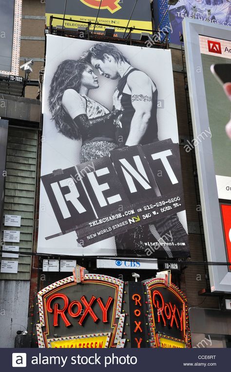 on Broadway, New York, USA Stock Photo ... Rent Musical Poster, Rent Poster, Rent Musical, Jonathan Larson, Broadway New York, Tv Musical, Musical Theatre Broadway, Musical Plays, Broadway Theatre