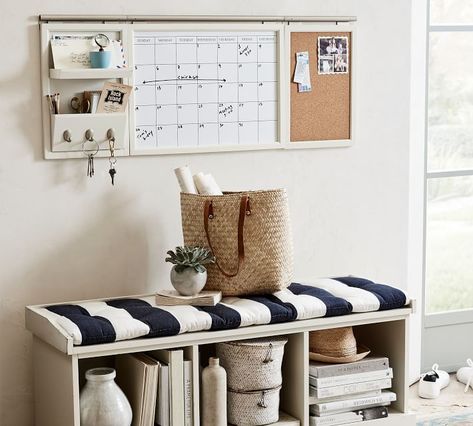 Daily Organization System, Entry Organization, Foyer Furniture, Daily Organization, Wall Calendars, Modular Walls, Entryway Ideas, Entry Way Design, Magnetic White Board