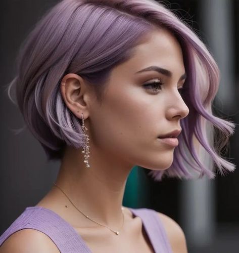 Short Hairstyle Women Shaggy Bob, Chic Chin Length Hair, Short Bob Hairstyles For Fine Hair, Pink Bob Hair, Bob 2024, Soft Dramatic, Hair Volume, Hair Color Pastel, Hair Idea