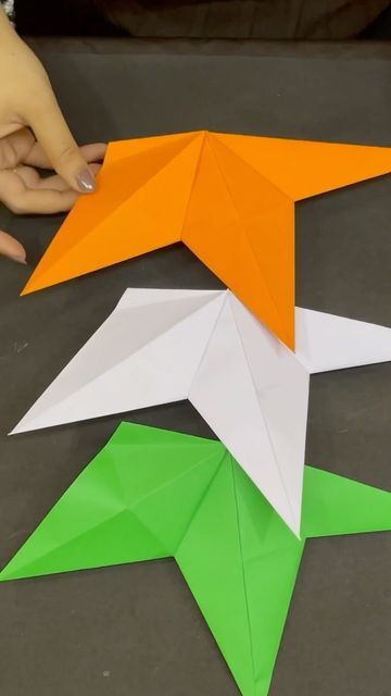 Independence Day Decor, 3d Star, Paper Stuff, Instagram Diy, Love Craft, Diy Paper, Tri Color, Independence Day