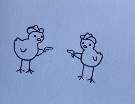 Chicken Matching Tattoos, Friendship Tattoos For 2 Best Friends, Goofy Friend Tattoos, Best Friend Tattoos Anime, Funny Small Tattoos For Friends, Matching Chicken Tattoos, Tiny Chicken Tattoo, Random Matching Tattoos, Small Hand Drawings