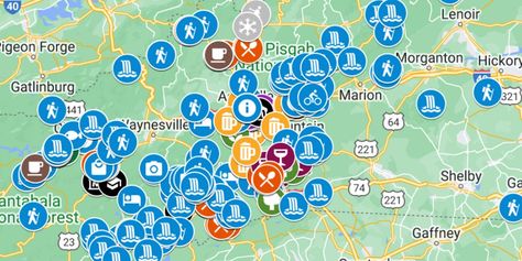 This Waynesville NC map features Waynesville, Maggie Valley, and surrounding areas to help you explore this town like a local! Nantahala Outdoor Center, Waynesville North Carolina, Lake Junaluska, Nc Map, Gorges State Park, Waynesville Nc, Maggie Valley, Grandfather Mountain, Western Nc