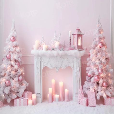 Christmas New Designs in 2023 – Page 6 Chain Photography, Fireplace Backdrop, Christmas Tree Fireplace, Christmas Mantles, Christmas Tree And Fireplace, Girly Christmas, Christmas Tree Background, Coquette Christmas, Pink Xmas