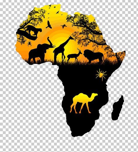 Africa Map Aesthetic, Map Of Africa Art, African Map Art, Africa Map Art, Africa Geography, Africa Illustration, Nefertiti Art, Africa Silhouette, Map Australia