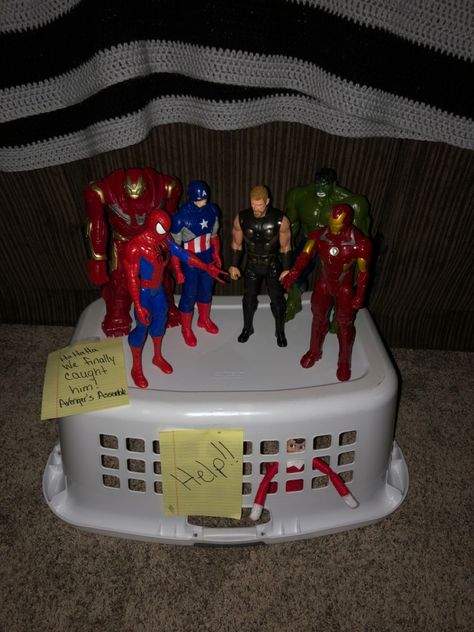 Avengers Attack Elf On The Shelf Marvel, Elf Ideas Easy, Elf Activities, Awesome Elf On The Shelf Ideas, Buddy The Elf, The Elf, Christmas Elf, Elf On The Shelf, Elf