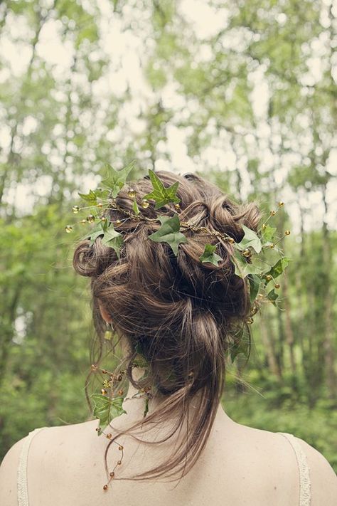 Cottingley Fairies Inspired Woodland Bride Photoshoot... Beautiful Wedding Hair, Empire Series, Bride Photoshoot, Fairy Hair, Fairy Wedding, Wedding Hairstyles Updo, Wedding Updo, Into The Woods, Woodland Wedding