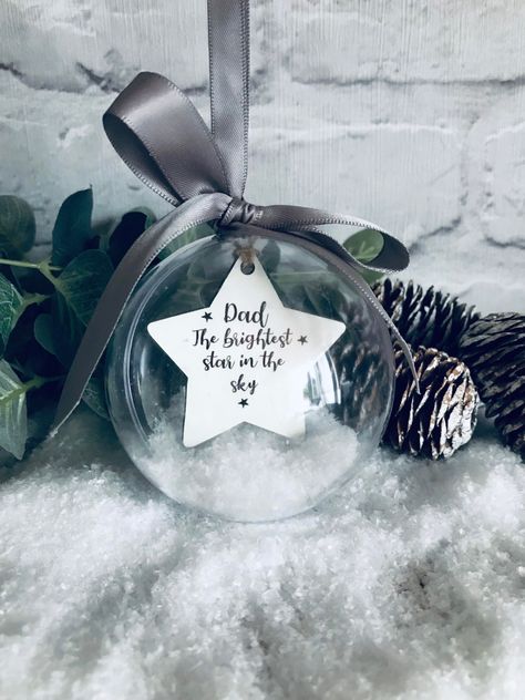 In Memory Of Ideas, Memory Bauble, Snow Inside, Brightest Star In The Sky, Clear Gift Boxes, Star In The Sky, Christmas Bunting, Funny Gifts For Friends, Personalised Mugs