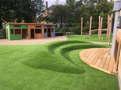 Playground Landscaping, Green Play, Outdoor Play Area, Open Ended Play, Astro Turf, Play Spaces, Messy Play, Kids Area, Open Ended