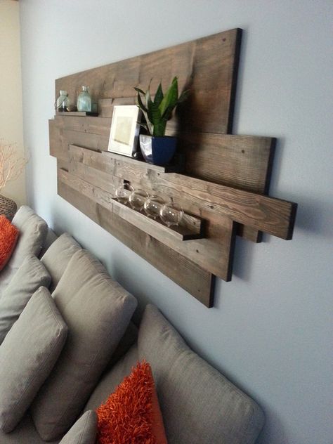 Etsy Modern/ Rustic/ Industrial Reclaimed Wood Wall Art! Great for Above the Sofa in Nearly Any Home! #ad Modern Rustic Industrial, Salvaged Wood Furniture, Reclaimed Wood Wall Decor, Modern Woodworking, Wood Plank Walls, Wood Furniture Plans, Wood Crafting, Wood Walls, Rustic Wood Furniture