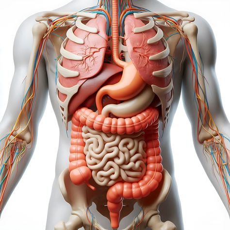 3D Render of Human Digestive System Anatomy on White Background Digestive System Anatomy, Anatomy Illustration, Human Digestive System, Cartoon House, 3d Render, Digestive System, Anatomy, White Background, Human