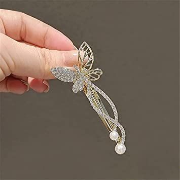 HGVVNM Shiny bow hairpin female Korean headdress duckbill clip broken hairpin hairpin side clip (Color : B, Size : As the picture shows) Korean Headdress, Simple Pearl, Butterfly Hair Clip, Pearl Hair Clip, Hair Clips Girls, Butterfly Hair, Pearl Hair, Hair Ornaments, Korean Hairstyle