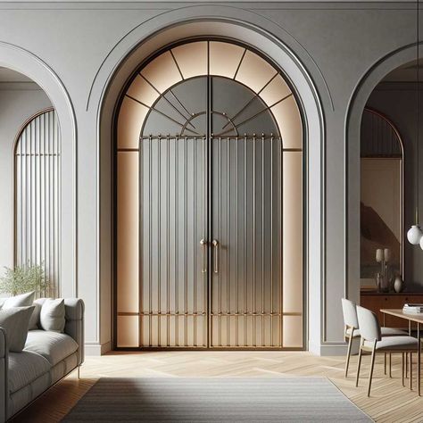 28 Arched Door Ideas » HomeDecorFull Luxury Main Entrance Door, Arched Bedroom Door, Arch Doorway Ideas, Luxury Entrance Door, Arched Barn Door, Arched French Doors, Lobby Designs, Arch Door, Themed Restaurant