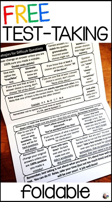 Multiple Choice Test Taking Strategies, Test Taking Strategies For Middle School, Test Taking Strategies Anchor Chart, Study Skills Activities, Sbac Testing, Test Taking Tips, Test Prep Strategies, Test Taking Strategies, School Testing