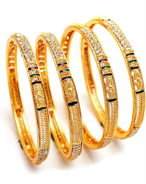 Popular Bracelets, Gold Bangle Set, Bangles Gold, Womens Bangles, Bangles Indian, Gold Plated Bangles, Indian Jewelry Sets, Easy Diy Jewelry, Handmade Bangles