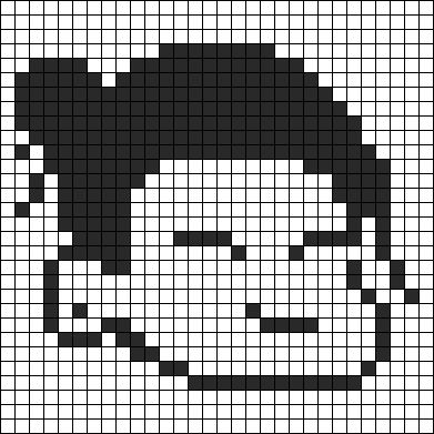 Alpha pattern #170410 | BraceletBook Gojo Grid Pattern, Jjk Crochet Tapestry, Jjk Crochet Pattern, Jjk Alpha Pattern, Jujutsu Kaisen Crochet, Crochet Gojo, Jjk Pixel Art, Gojo Pixel Art, Pixel Art Manga