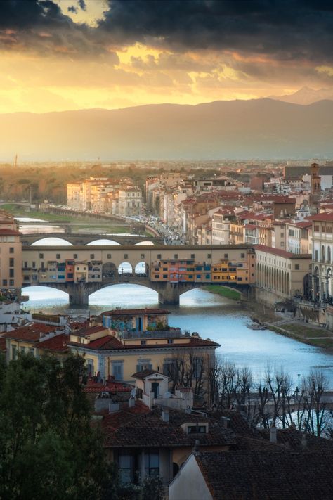 Ponte Vecchio - Florence, Italy Ponte Vecchio Florence, Arno River, Italy Aesthetic, A Bridge, Florence Italy, The Bridge, Luxury Travel, Florence, Venice