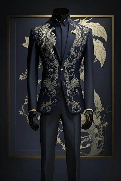 Fantasy Suits Male, Imperial Clothing, Dapper Outfit, Tailored Fashion, Fancy Suit, Classy Suits, Dress Suits For Men, Concept Clothing, Mens Casual Dress Outfits