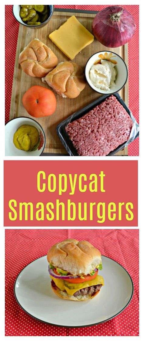 Everything you need to make an awesome Copycat Smashburger! Copycat Smashburger, Cheeseburger Recipes Homemade, Homemade Burger Recipe, Sauce Burger, Smash Burger Recipe, Recipes Copycat, Easy Burger Recipe, Easy Burgers, Chicory Recipe