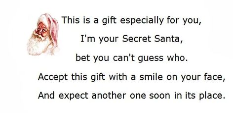 25+ Secret Santa Notes & Sayings [Updated for 2021 ] Secret Santa Messages, Secret Santa Note, Secret Santa Rules, Secret Santa Poems, Secret Santa Form, Catchy Sayings, Secret Santa Game, 10 Secret Santa Gifts, Santa Notes