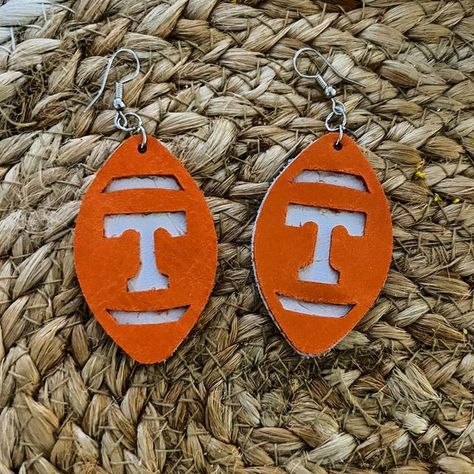 Darling Momma’s Shop on Instagram: "Link in bio to grab these I have a limited number that I have made! #utk #volsbyfiddy #govols #vfl #gbo #tennessee #itsfootballtimeintennessee #rockytop #rockytoptennessee" Rocky Top Tennessee, Leather Leaf Earrings, Tennessee Orange, Football Earrings, Foot Ball, Leather Leaf, Heart Valentines, Instagram Link, Tennessee Volunteers