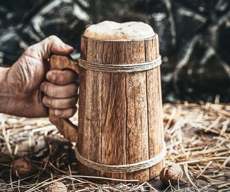 Viking Food, Vikings Beer, Best Groomsmen Gifts, Wooden Beer Mug, Viking Horn, Groomsmen Gifts Unique, Viking Drinking Horn, Wooden Salad Bowl, Food Safe Epoxy