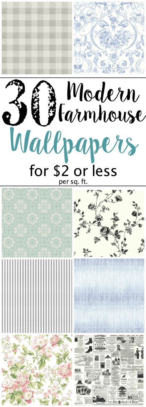 30 Modern Farmhouse Wallpaper Designs on a Budget | blesserhouse.com - A budget-friendly shopping guide with 30 of the best modern farmhouse style wallpaper designs for $2 or less per square foot. Modern Farmhouse Wallpaper, Modern Wallpapers, Farmhouse Wallpaper, Modern Farmhouse Bedroom, Country Farmhouse Style, Chic Wallpaper, Country Cottage Decor, Style Wallpaper, How To Hang Wallpaper