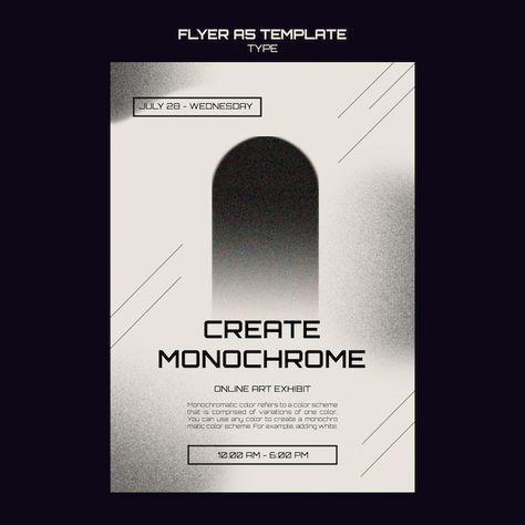 Free PSD monochrome art print template | Free Psd #Freepik #freepsd #black-white-poster #art-exhibition #exhibition-poster #art-flyer Monochrome Color Scheme, Monochrome Poster, Art Flyer, Monochrome Posters, Monochrome Art, Monochrome Color, White Poster, Exhibition Poster, Poster Template