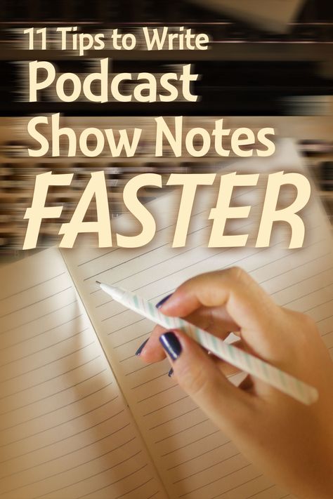 Next to podcast-editing, show-notes writing is one of the most dreaded parts of #podcasting. Here are several suggestions for speeding up the process! Podcast Ideas, Podcasting Tips, Podcast Editing, Podcast Marketing, Notes Writing, Podcast Tips, Facebook Contest, Author Platform, Podcast Topics