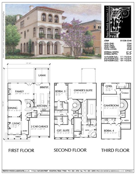 Custom 2 Story Houses, New Two Story Home Plans, Housing Development D – Preston Wood & Associates Two Story Home Plans, Urban House, Housing Development, Two Story House Plans, Vintage House Plans, Casas The Sims 4, Sims House Plans, 2 Story Houses, Two Story Homes