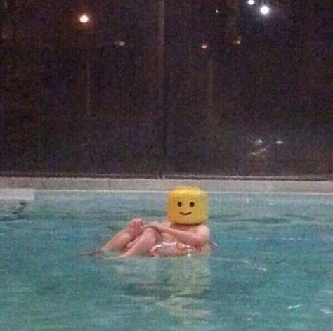 Swimming Legoman | LEGO | Know Your Meme Photographie Indie, 웃긴 사진, Smiley Face, Reaction Pictures, Mood Pics, Dankest Memes, Funny Images, Dumb And Dumber, Smiley