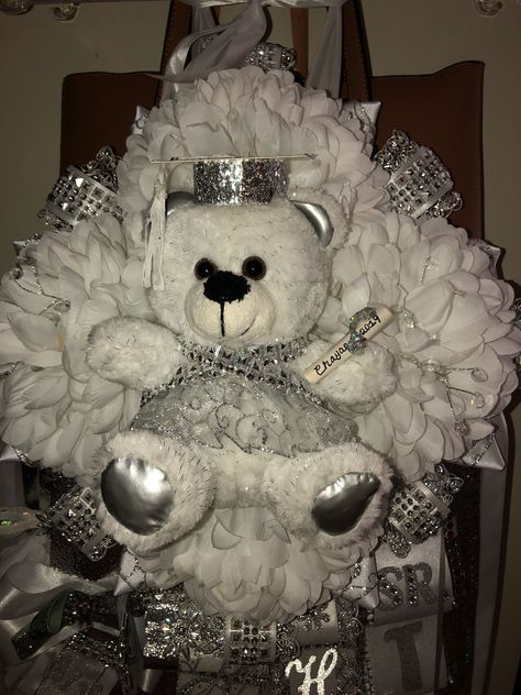 Quad Senior homecoming mum topper Senior Homecoming, Homecoming Mums, Freshman Year, Outdoor Plants, Quad, Halloween Wreath, Homecoming, Christmas Wreaths, Holiday Decor