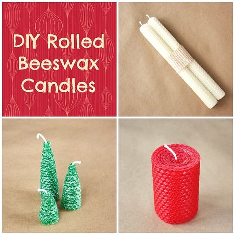 Gift Idea: DIY Rolled Beeswax Candles - Life at Cloverhill Beeswax Sheet Candles, Rolled Beeswax Candles, Rolled Candles, Beeswax Candles Diy, Wax Candles Diy, Bee Wax Candles, Diy Wax, Christmas Floral Arrangements, Buy Candles