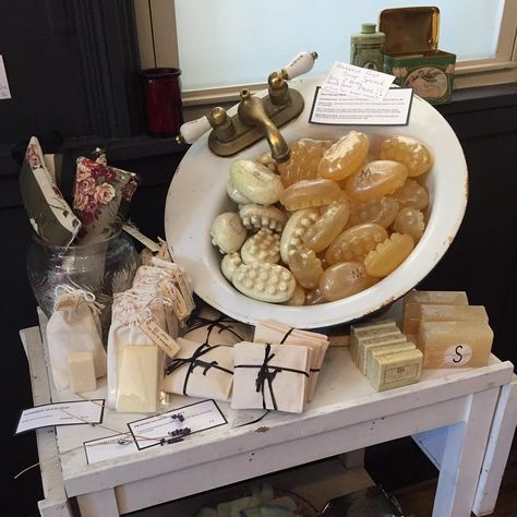 Becky Tyre on Instagram: “Suspended sink soap display at the #harvestfestival in Sharon Springs today. Stay display inspired!”