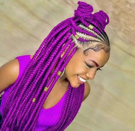 Ponytail Braided, Feed In Braids Ponytail, Braids Inspiration, Braiding Styles, Protective Hairstyles For Natural Hair, Purple Handbags, African Hair Braiding Styles, Box Braids Hairstyles For Black Women, Braids Hairstyles Pictures