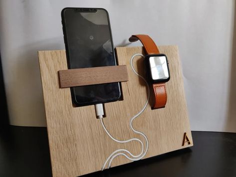 CNC Wireless/non Wireless Phone Charging Station - Instructables Diy Charging Station Ideas, Charging Station Ideas, Diy Charging Station, Phone Charging Station, Wireless Charging Station, Charging Stations, Watch Charger, Cordless Tools, Low Battery