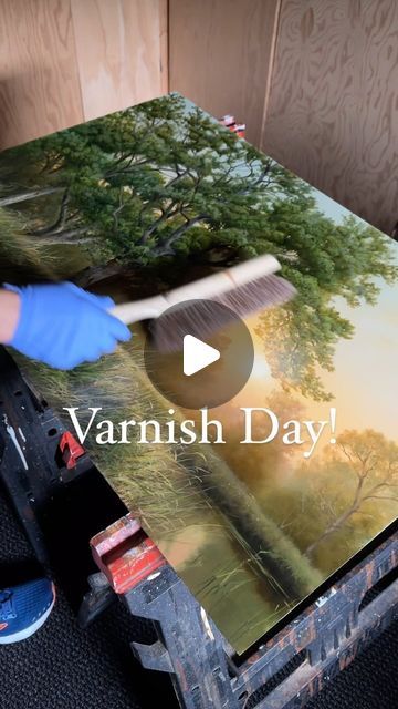 Renato Muccillo on Instagram: "Varnish Day!! There is no better feeling than completing a painting with a coat of varnish to make it come alive again. I have an in-depth video on my IG reels from May 23 2023 talking further in detail about my varnishing process, and the does and don’t of Golden MSA picture varnish. #renatomuccillo_fine_arts #finearts #oilpaintings" Varnishing Acrylic Paintings, Renato Muccillo, Ig Reels, May 23, Painting Oil, Fine Arts, Photo Art, Make It, Feel Good